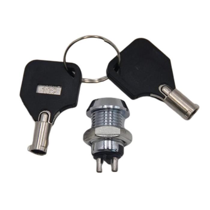 Interrupteur à Clé 5 Positions Pour Porte Coulissante Automatique - Fonctions Marche/arrêt, Automatique, Unidirectionnel - Panneau Aluminium, Avec 2 Clés
