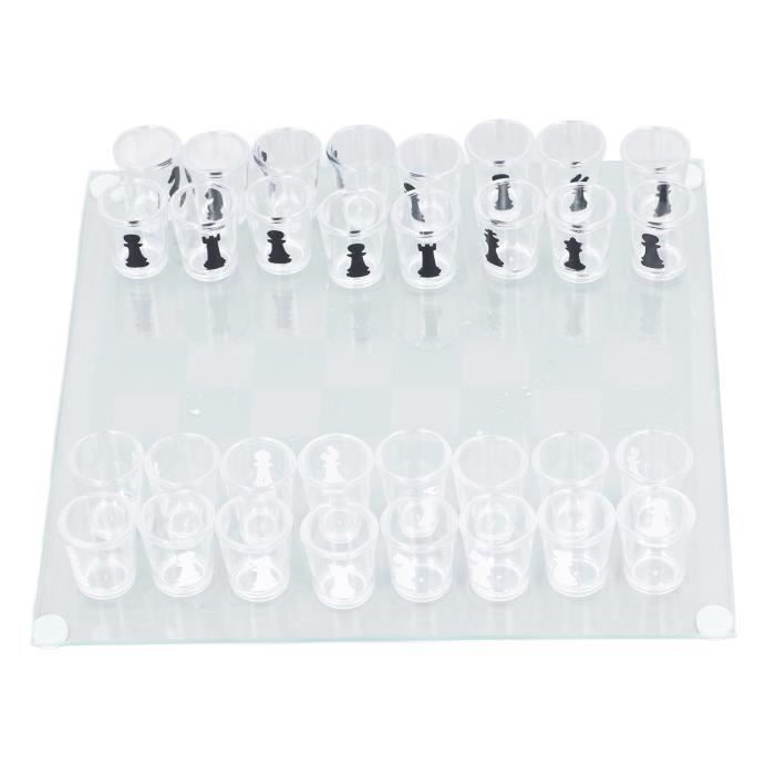 KL18209-Échecs en verre, échecs internationaux en verre, verre polonais
