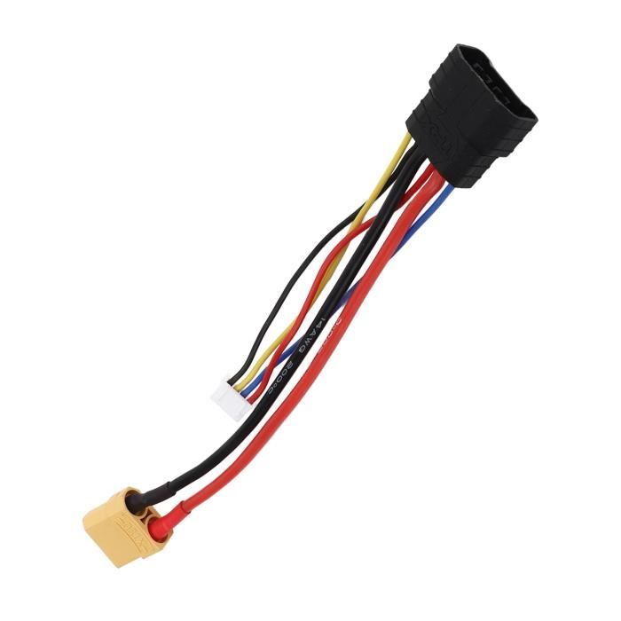 Câble Adaptateur XT90 Mâle Vers XT90-S Anti-étincelles Femelle - 10AWG Silicone - Lot De 2 - Neuf