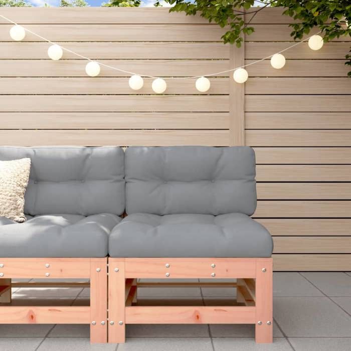 vidaXL Canapé Central avec Coussins Siège avec Dossier Meuble de Jardin Terrasse Balcon Patio Extérieur Bois de 825660 - vue 2