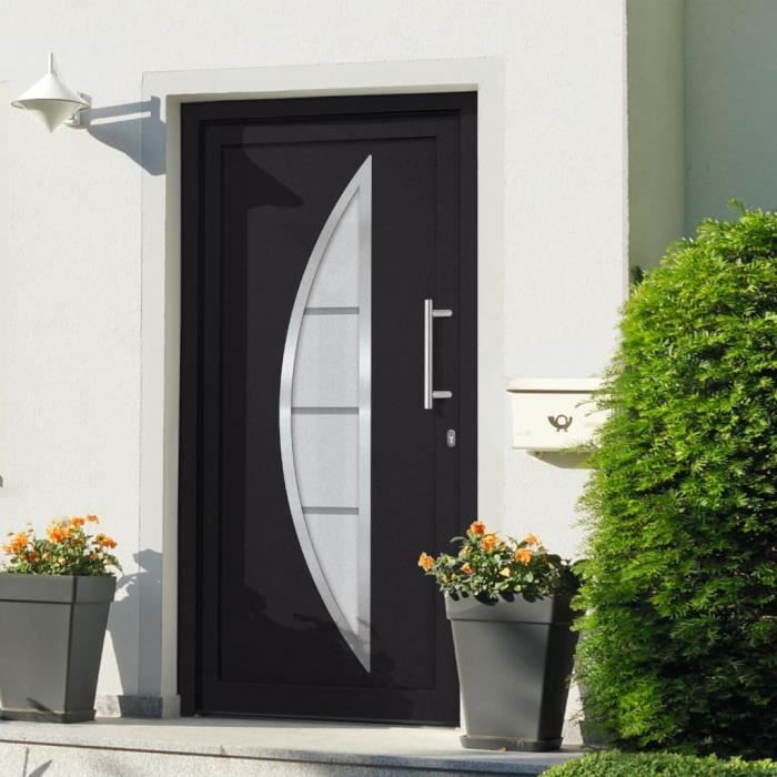 vidaXL Porte dentrée Anthracite 88x200 cm