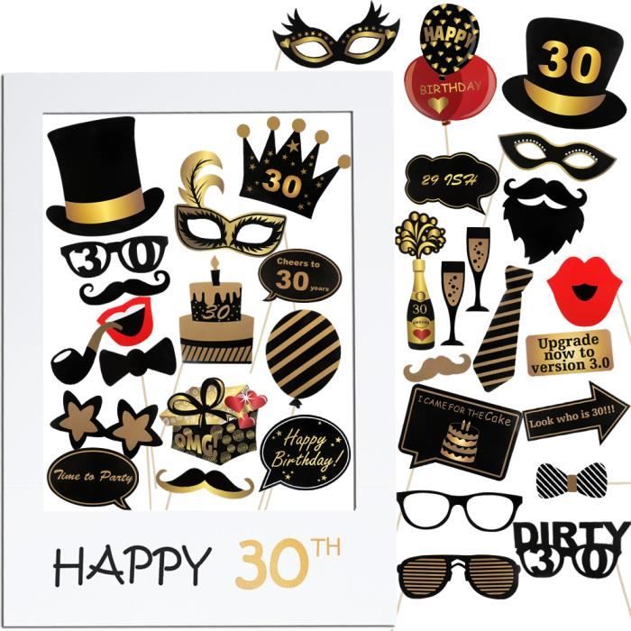 Accessoires De Photomaton 30ans Anniversaire 35pcs Funny Masquerade Kit Photobooth Cadre Photocall Pour Decoration D Anniversaire Cdiscount Maison Accessoires De Photomaton 30ans Anniversaire 35pcs Funny Masquerade Kit Photobooth Cadre Photocall Pour Decoration D Anniversaire Cdiscount Maison