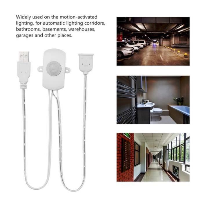 Interruttore Sensore Movimento PIR 5-24V DC Per Strisce LED - Regolabile 2-360 Sec, Mini - 3