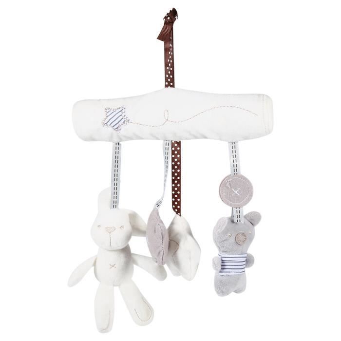 ZJCHAO jouet suspendu Lapin mignon b?�b?� poussette infantile jouets lit b?�b?� si?�ge de s?�curit?� de 