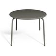 Table ronde de jardin en métal gris foncé - MYLIA - MIRMANDE - 4 places - Fauteuils et chaises empilables-1