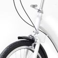 20" Tricycle une vitesse vélo à 3 Roues Adulte Tricycle avec Panier Blanche-1