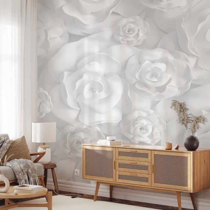 Papier Peint Panoramique Fleurs nature plantes 350x256 cm - Décoration ...
