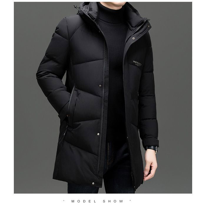 Wantdo Doudoune Homme Mi-Longue à Capuche Fourrure – Manteau Hiver Imperméable Chaud Randonnée Neige Voyage