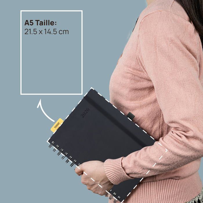 POPRUN Agenda 2025 2026 Semainier 25,5 x 21,5cm D'Août 2025 à Déc 2026, Planner Vertical Scolaire 17 Mois Couverture Rigide Spirale, Avec règle signet, Papier 80g/m², Pacifique Vert POPRUN Agenda 2025 2026 Semainier 25,5 x 21,5cm D'Août 2025 à Déc 2026, Planner Vertical Scolaire 17 Mois Couverture Rigide Spirale, Avec règle signet, Papier 80g/m², Pacifique Vert