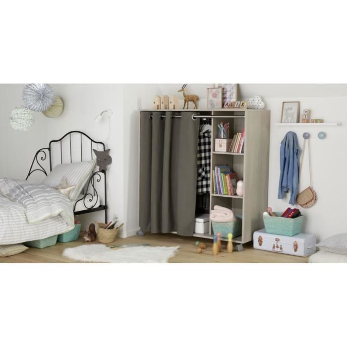 Meuble sous comble Kit dressing sous comble contemporain gris chene