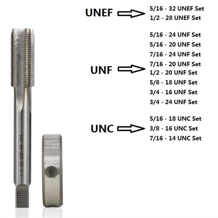 Cl Et Douille 2pcs FUNU UNF Filetage UNC Robinet Et Fili re Machine cl-et-douille-2pcs-funu-unf-filetage-unc-robinet-et-fili-re-machine