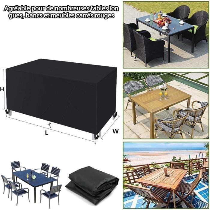 Housse Salon De Jardin 220x190x100cm (LxWxH) Rectangulaire