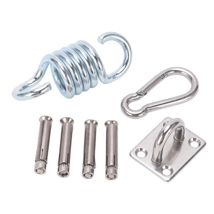 Kit Suspension Hamac Plafond Acier Inox 250kg - Support Carré Avec Vis Pour Balançoire