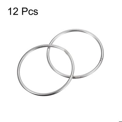 METALLIXITY Anneaux En Acier Inoxydable 304 (70mm OD 5mm Épais) 6pcs, Anneau Rond Soudé - Pour Accrocher Des Objets - 2