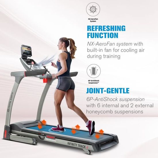 Tapis De Course CAPITAL SPORTS Infinity Track 6.0 Touch – Moteur 5,5 Ch, écran Tactile 9", Pente 15%
