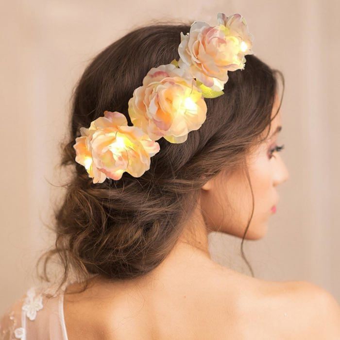 Bandeau Garland Pour Fêt,Florale Floral Guirlande Bandeaux,Couronne Cheveux Guirlande Florale