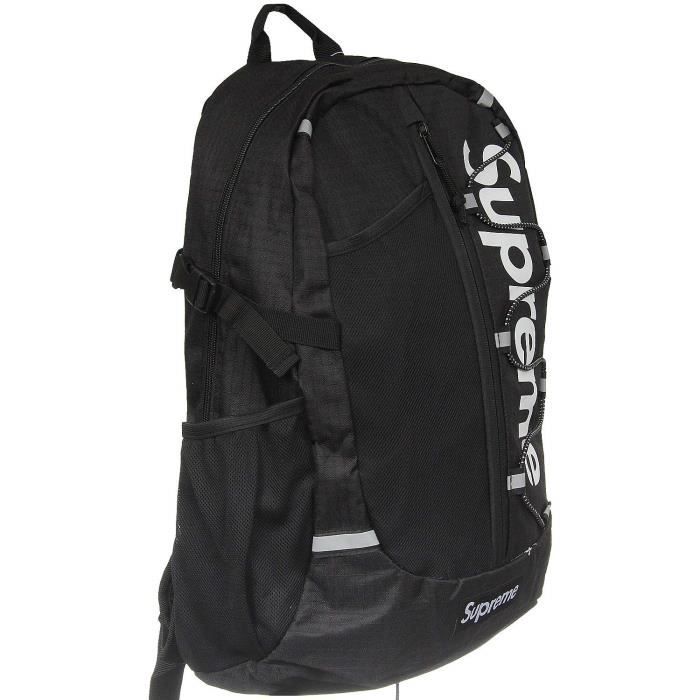 Supreme Italia Sac dos Noir Noir Cdiscount Bagagerie