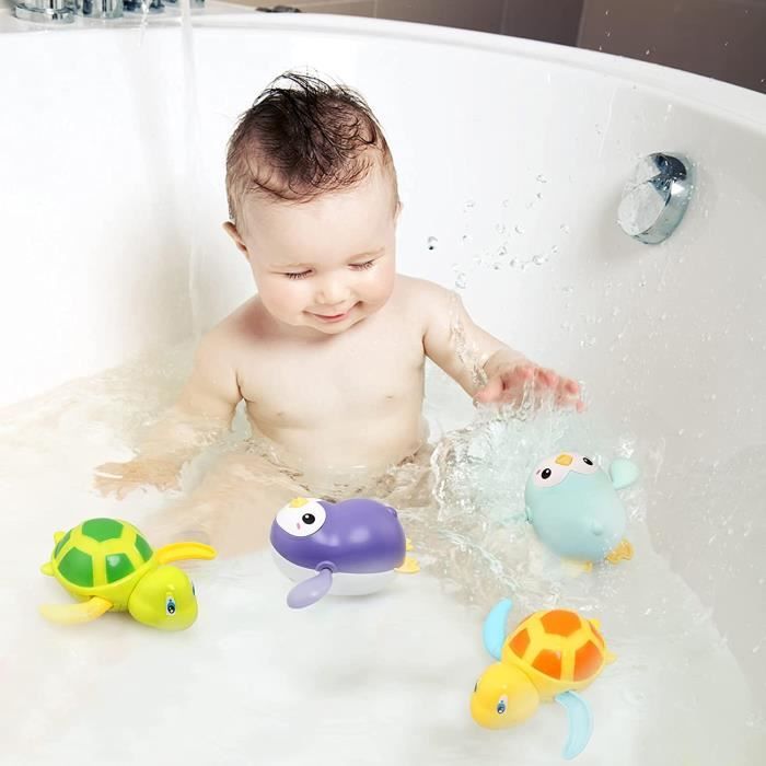 7 pièces Jouets de bain Bébé de 1 2 à 3 ans, Jouets de bain Jouets
