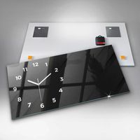 Horloge Murale Design En Verre Trempé Tulup - Thème Noël - 30x30cm - Mouvement Quartz
