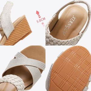 2665 Camel, Sandales Compensées Kaola