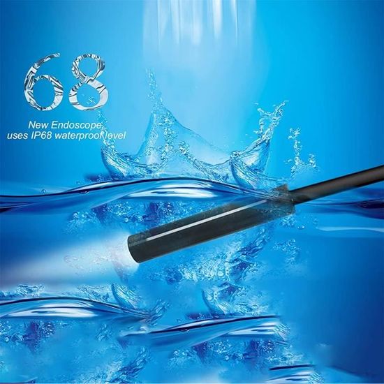 1 Mètres Endoscope Camera Endoscopique USB,Endoscope 3 en 1 USBMicroType-C Ultra-Mince 8mm Semi-Rigide Caméra dinspection,Câble de Serpent Semi-Rigid Flexible pour iOS iPhone Android Tablette. 
