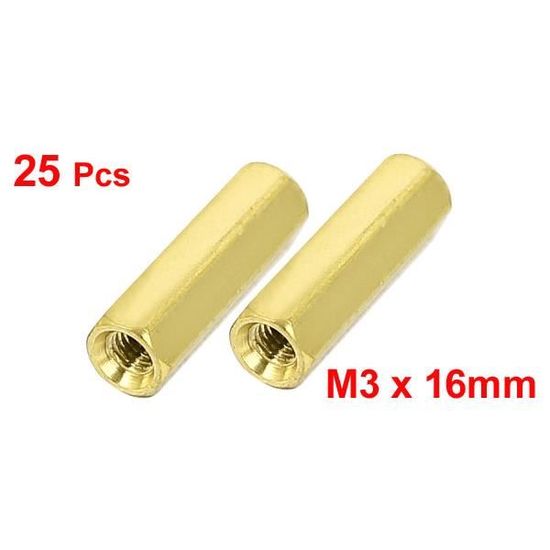 M4 x 6mm fileté femelle Douille entretoise hexagonale pilier Barre écrou 25pcs