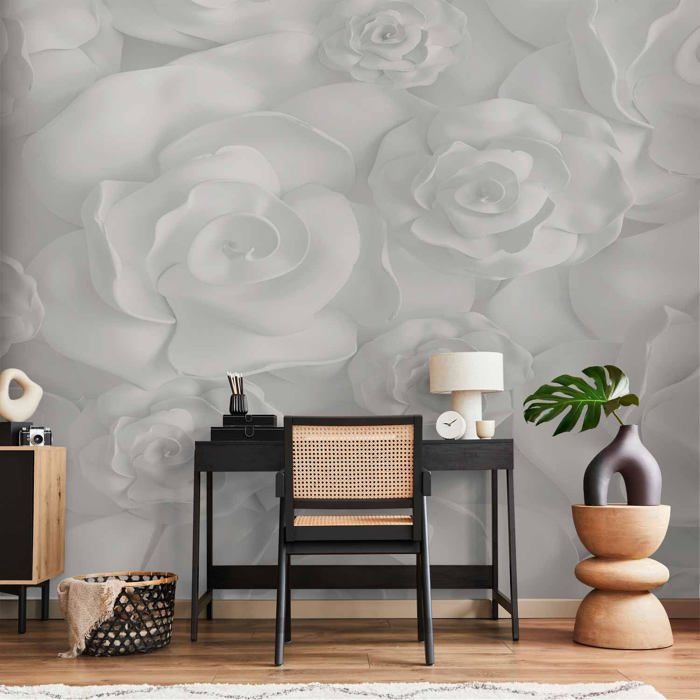 Papier Peint Panoramique Fleurs nature plantes 350x256 cm - Décoration ...