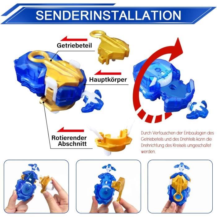 Bey Toupie Bay Blade Burst Turbo Combinaison, Avec Metal Fusion Lanceur, Jouets Classiques 