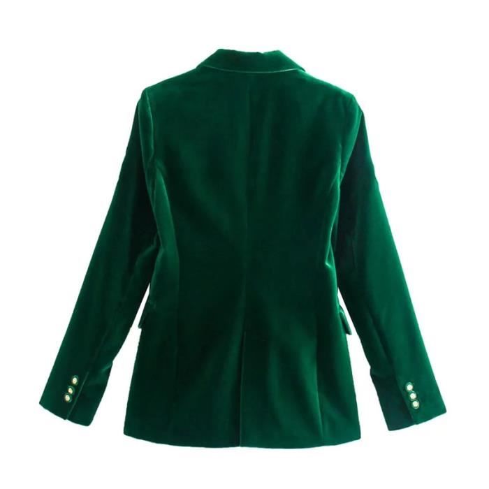 Blazer velours sale vert