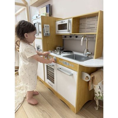 Mamabrum - Cuisine Jouet En Bois Avec Sons - Four, Micro-ondes, Accessoires - Pour Enfants 3+ Ans