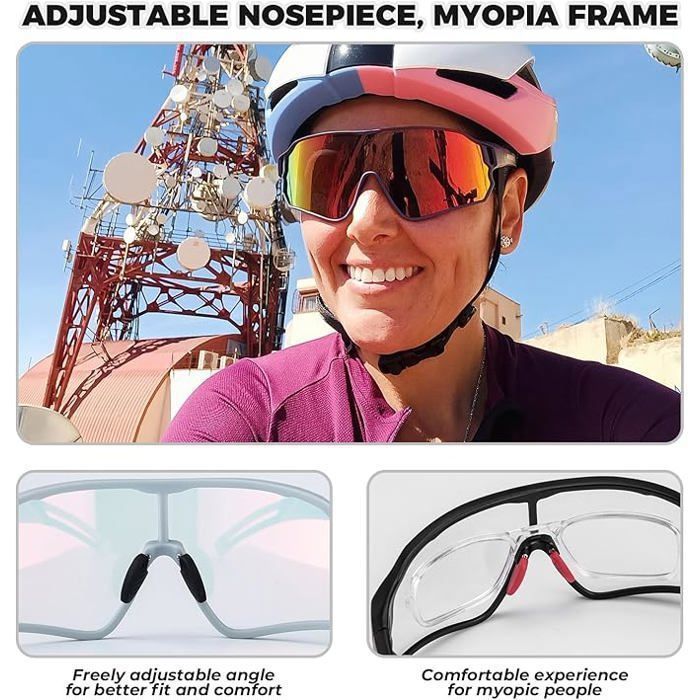 Lunettes VTT Polarisées Lunettes Sport Polarisées Surplex | UV400 | Cadre Sans Monture | Vélo VTT Pêche Lunettes VTT Sportives