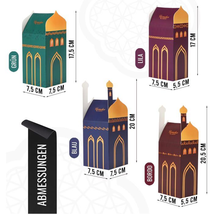 Lunarae Calendrier Ramadan 2026 – 30 Maisonnettes à Remplir, Autocollants 1-30, Décoration Orientale Et Cadeau !