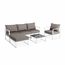 Salon De Jardin 5 Places Acatium Blanc Et Taupe 6 Elements En