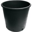Pot rond noir 7L 18.5x22 cm - CULTURE INDOOR - Pot - Diamètre 22 cm - Couleur Noir - Forme Rond-0