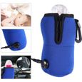 Bleu Chauffe-biberon sac voiture Voyage Réchauffeur d'eau de lait Pour l'alimentation du bébé  -0