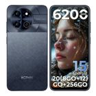 Smartphone-HOTWAV Note 18 GT-Cadeaux Noël-Écran 7,2 Pouces Dynamique Island-8+256Go-48MP Caméra-6200mAh-Android 15-NFC-Noir