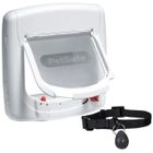 PetSafe Chatière Magnétique à 4 Voies Deluxe 400 Blanc Porte pour Chiens Chats 411383