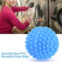 1pc Boules de Séchage Réutilisables en PVC Bleu, Boule de Lavage, Boule de Sédoise de Tissu, Boule Adoucuissa