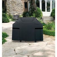 Housse de protection pour Barbecue - LESHP - 145x61x117cm - Polyester imperméable - Noir