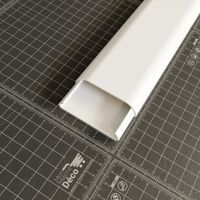Goulotte arrondie passe-câbles PVC blanc - l. 60 x h. 14.5 mm - 2m