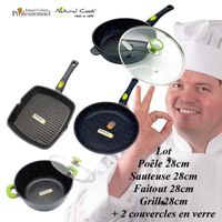 Lot: Faitout/Poêle/Grill 24cm Espace Cuisine Professionnel