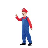 Déguisement plombier Mario 4/6 ans garçon - Licence Mario - Intérieur - Rouge