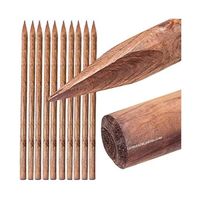 Suinga - Pack 20 x Tuteurs pour arbres Ø4cm x 180cm, poteaux bois pointus ronds, palissades, piquets de fixation, piquets  