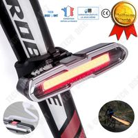 TD® Feu arrière USB vélo clignotant led éclairage lumineux rechargeable lampe rouge 5 modes avant bicyclette VTT casques de