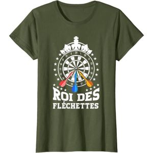 JEU DE FLÉCHETTE Drôle Cadeau Joueur De Fléchettes Dart Roi Des Fléchettes T-Shirt.[G1707]