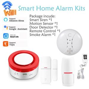 KIT ALARME Kit d'alarme intelligent 3 - Kit de système'alarme de sécurité pour maison connectée, wi fi, 433Mhz, sirène s