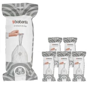 10 sacs taille H Brabantia Sacs Poubelles 50-60 L