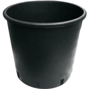 JARDINIÈRE - BAC A FLEUR Pot rond noir 7L 18.5x22 cm - CULTURE INDOOR - Pot - Diamètre 22 cm - Couleur Noir - Forme Rond