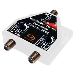 Kit Préamplificateur Antenne TNT + Alimentation 4 Sorties - Pour Améliorer Le Signal Et Brancher Jusqu'à 4 Télés