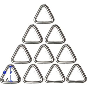 Anneau Triangulaire inox 6mm x 50mm Lot de 10 inox Triangle